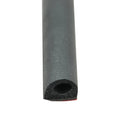 TRAILER WEATHERSTRIPPING NON RIBBED D SEAL W/TAPEBLACK