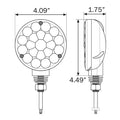 LED PED SINGL RED;DIE CAST BLACK;DE