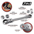 7-IN-1 SAE RATCHETING WRENCH