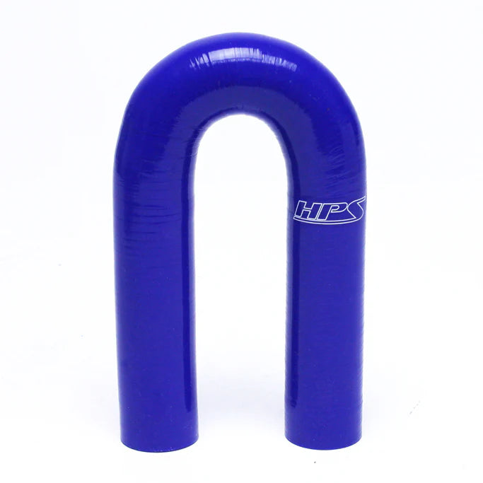 HPS Performance 1.25 ID High Temp 4-ply Reinforced Silicone 180 Degree U Bend Elbow Coupler Hose Blue (32mm ID)