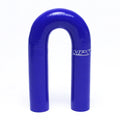 HPS Performance 1.25 ID High Temp 4-ply Reinforced Silicone 180 Degree U Bend Elbow Coupler Hose Blue (32mm ID)