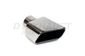 SINGLE WALL SQUARE ROLLED SLANT DRIVER SIDE/LEFT SS EXHAUST TIP 2.25IN ID / 5INX