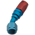 Fragola -6AN x 30 Degree Power Flow Hose End - Blue/Red