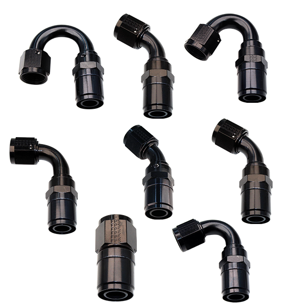 Fragola -6AN Race-Rite 120 Degree Crimp-On Hose End