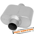 MUFFLER XLERATOR VR PERFORMANCE OVAL 2.5IN ID/OD C/C 13IN OAL AS
