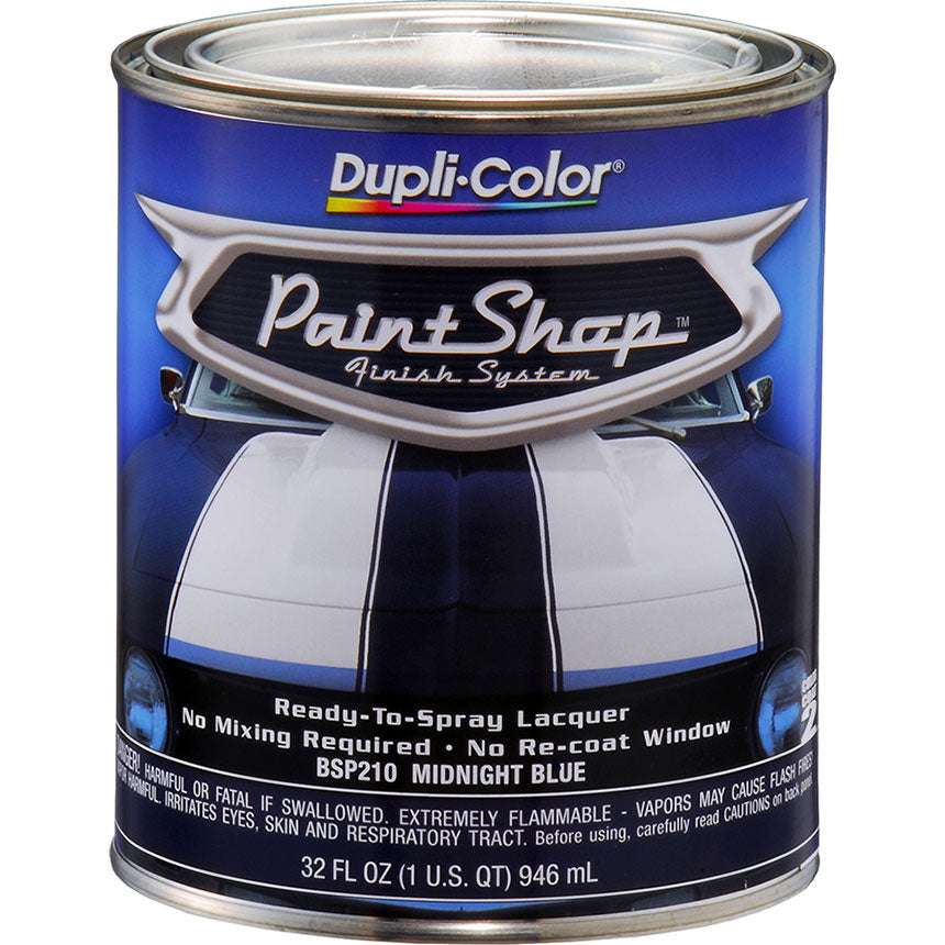 PAINT SHOP FINISH SYSTEM BASE COAT; MIDNIGHT BLUE; 32 OZ. QUART