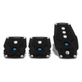NRG Brushed Aluminum Sport Pedal M/T - Black w/Black Rubber Inserts