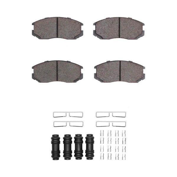 R1 91-00 Plymouth Summit Front Semi Met Brake Pads and Hardware Kit