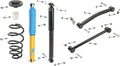 Rear Shock Absorber for 07-08 Jeep JK Wrangler w/ 4WD, w/ 3.8L w/ Std. Susp. Crown Automotive