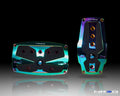 NRG Aluminum Sport Pedal A/T - Neochrome w/Black Rubber Inserts