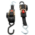 TIE DOWN STRAPS 1IN WIDTH RETRACTABLE 6FT DUAL HOOKS (E/F)
