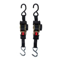 TIE DOWN STRAPS 1IN WIDTH RETRACTABLE 6FT DUAL HOOKS (E/F)
