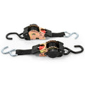 TIE DOWN STRAPS 1IN WIDTH RETRACTABLE 6FT DUAL HOOKS (E/F)