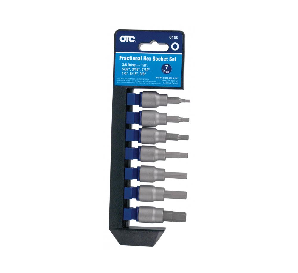 7 PC SAE HEX BIT SQ DR SKT SET