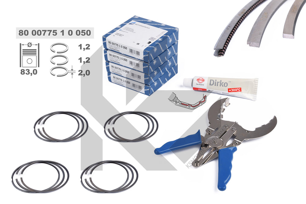 Sleeve Assembly Ring Set VW Ring Set 2.0L A3 TT Beetle CC EOS Golf Eng. Code CAWB CBFA