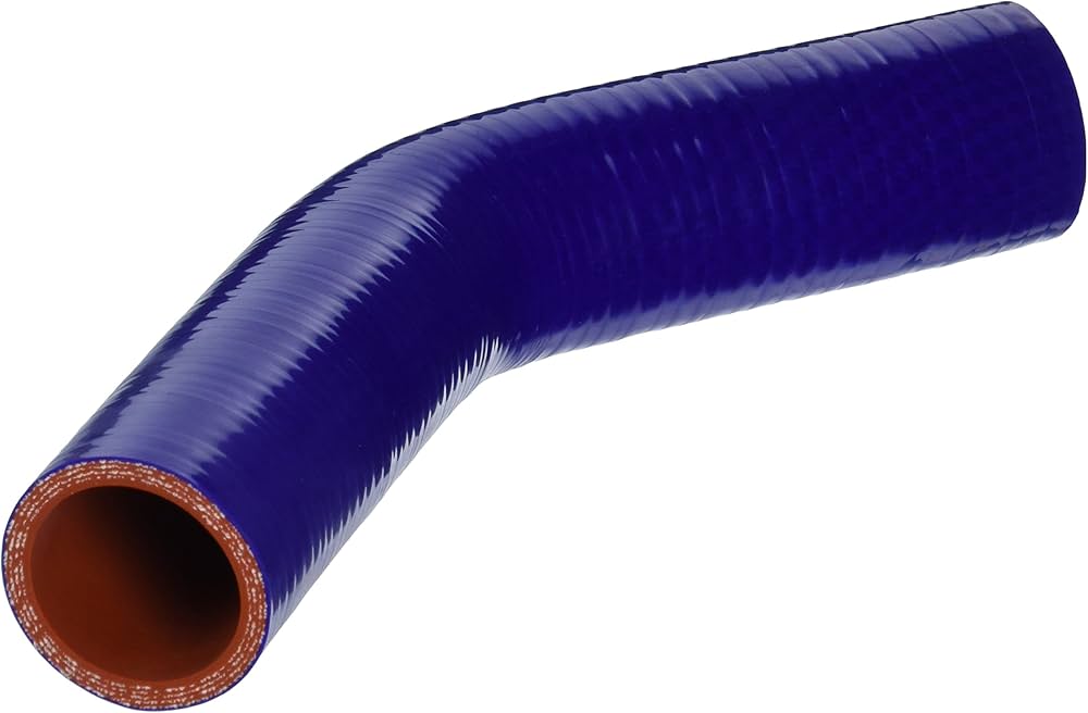 HPS Performance 1.5 ID High Temp 4-ply Reinforced Silicone 45 Degree Elbow Coupler Hose Blue (38mm ID)