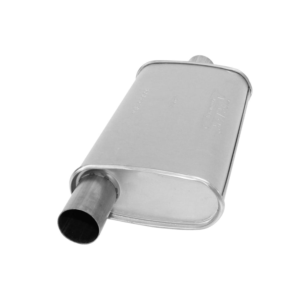 MUFFLER XLERATOR BIG MAX TURBO OVAL 2IN ID/OD C/C 20IN OAL AS