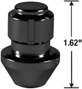 CHROME LUG NUT AND LOCK SYSTEM ACORN BULGE SEAT OPEN END 14MM X 1.50
