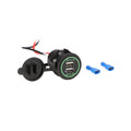 DUAL USB CHARGER 4.2 AMP FLUSH MOUNT - GREEN - RETAIL PACK