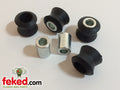 Shock absorber - upper bushing 4 Bushings 2 Tubes 2 Washers Install Guide Grease