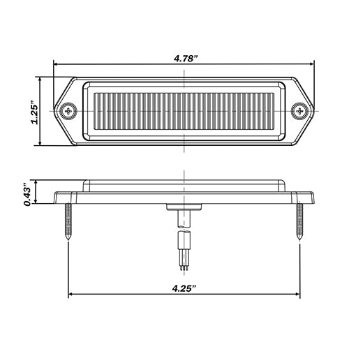 LED WARNING;6 DIODE;AMBER;IP67;GSKT