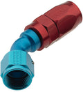 Fragola -6AN x 45 Degree Pro-Flow Hose End - Blue/Red