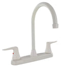 CATALINA 2HANDLE HI ARC 8 IN KITCHEN FAUCET WHITE W/WHITE LEVER HANDLES