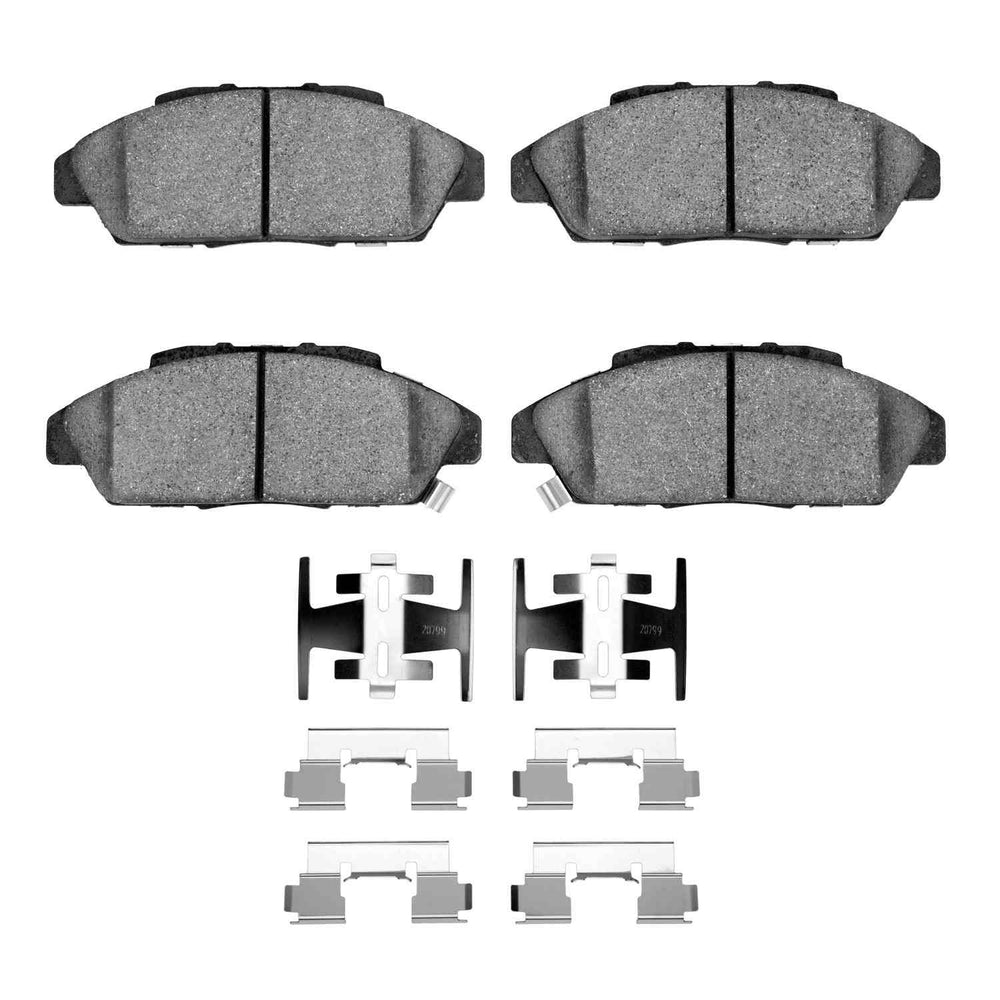 R1 90-93 Honda Accord Coupe Front Semi Met Brake Pads and Hardware Kit