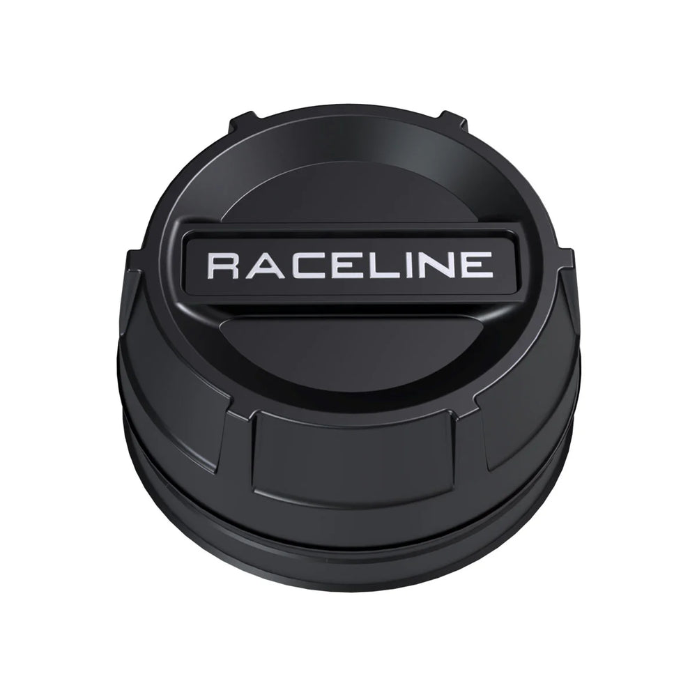 Raceline Center Cap - 4X137/156 - Satin Black w/Decal Pack