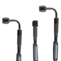 STRAIGHT 3 TO 90 DEGREE 3 21IN PRE ASSEMBLED BRAKE LINE BLACK