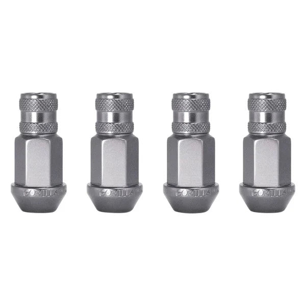 12MM X 1.25SILVER OPEN END ALUMINUM RACING (3/4IN HEX) (4 LUG NUTS)