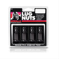 12MM X 1.25BLACK OPEN END ALUMINUM RACING (3/4IN HEX) (4 LUG NUTS)