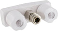 FAUCET W/ QUICK CONNECT 33/8IN 2 KNOB PLASTIC WHITE