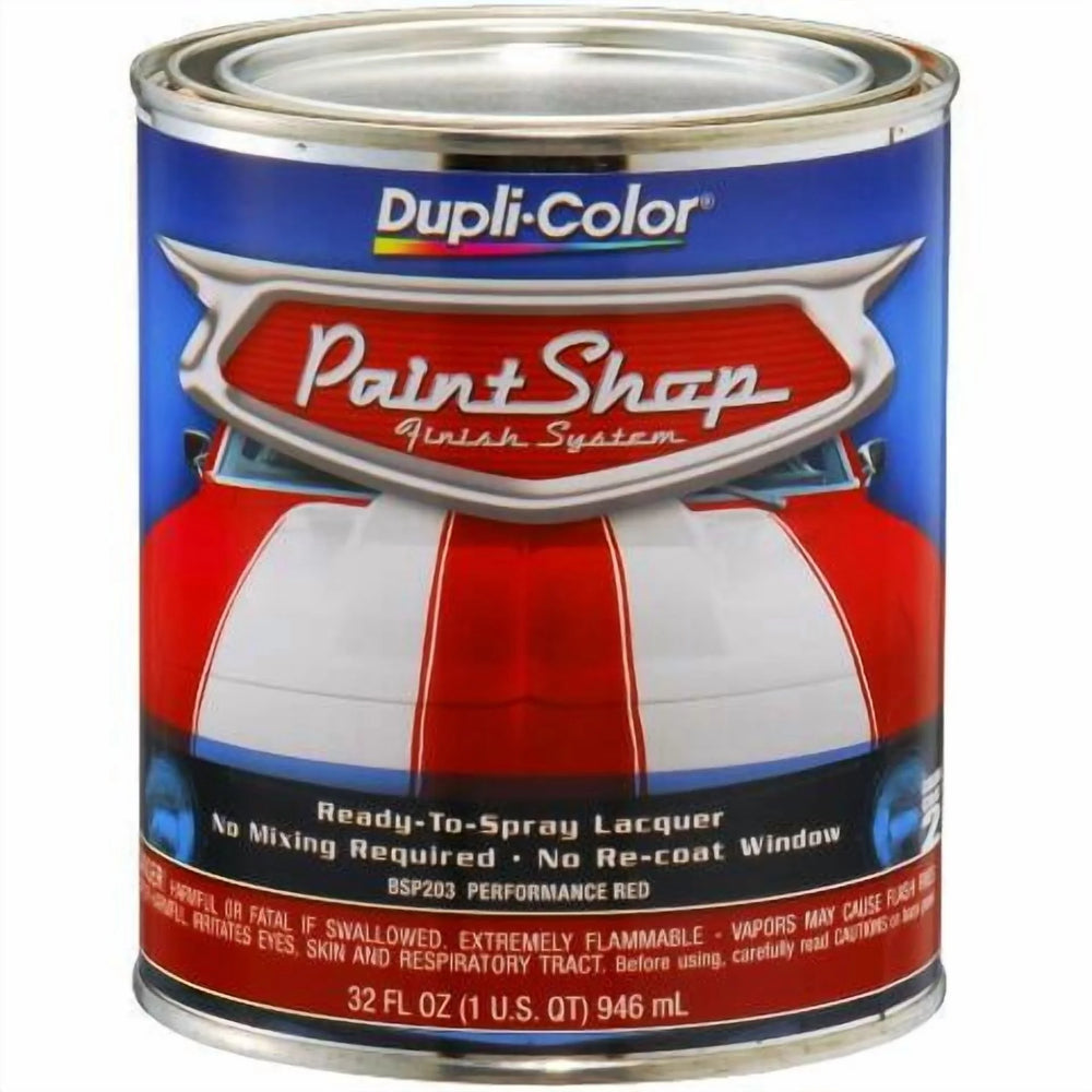 PAINT SHOP FINISH SYSTEM BASE COAT; PERFORMANCE RED; 32 OZ. QUART