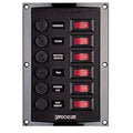 NYLON SWITCH PANEL VERTICAL 6- SWIT