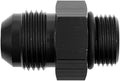 16 MALE TO 16 ORING PORT ADAPTER (HIGH FLOW RADIUS ORB) BLACK