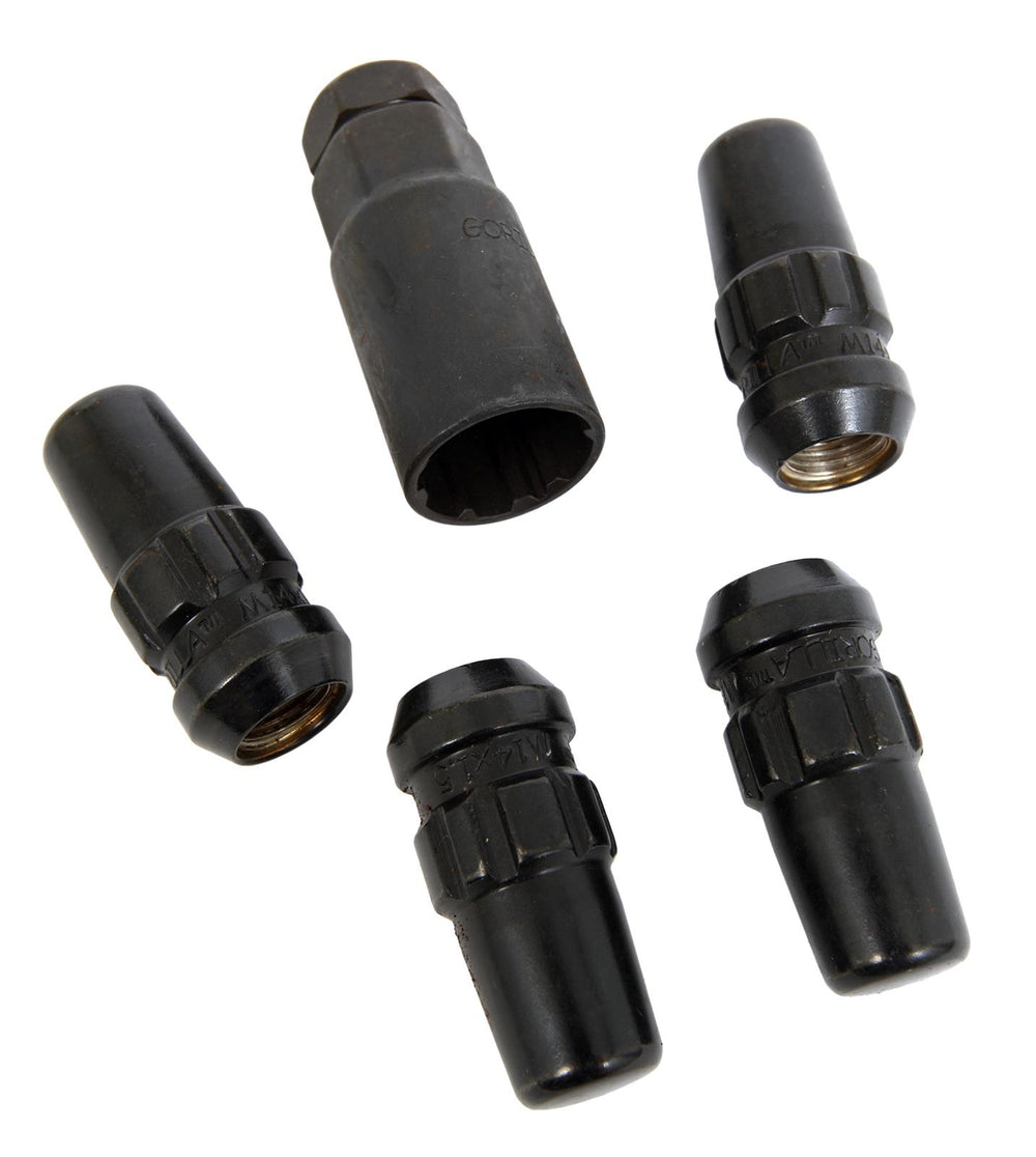 14MM X 1.50 DUPLEX ACORN BLACK CHROME WHEEL LOCK
