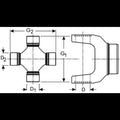 Universal Joint 1330/SPL 25 Series OSR 1.062 Cap