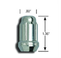 Wheel Install Kit: 20 lug set; 1/2" thread size; cone seat; spline drive lug nuts