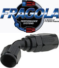 Fragola -6AN x 45 Degree Pro-Flow Hose End - Black