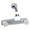 SHOWER VALVE SHOWER HEAD KIT 8IN 2 KNOB PLASTIC/BRASS CHROME