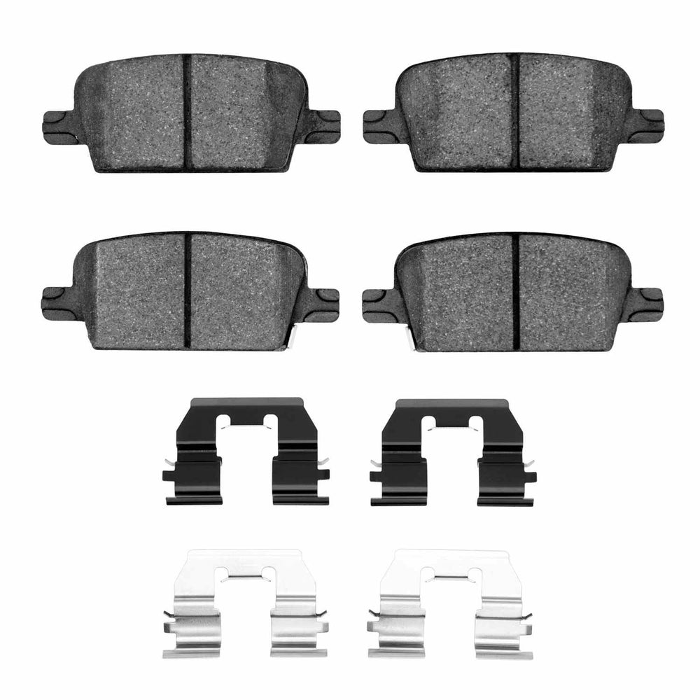 R1 16-21 Chevrolet Malibu Rear Semi Met Brake Pads and Hardware Kit