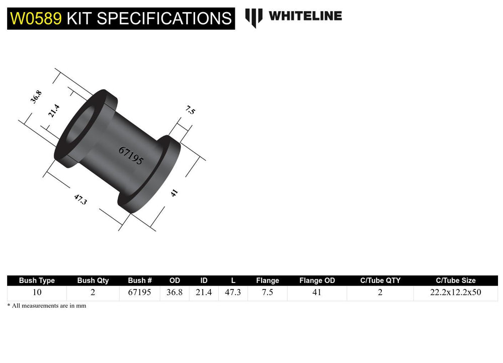 SHOCK ABSORBER TO CONTROL ARM BUSHING FITTER FRIENDLY DESIGN