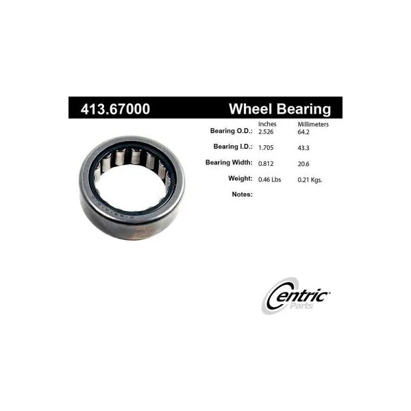 Centric Standard Cylindrical Roller Bearing - Rear