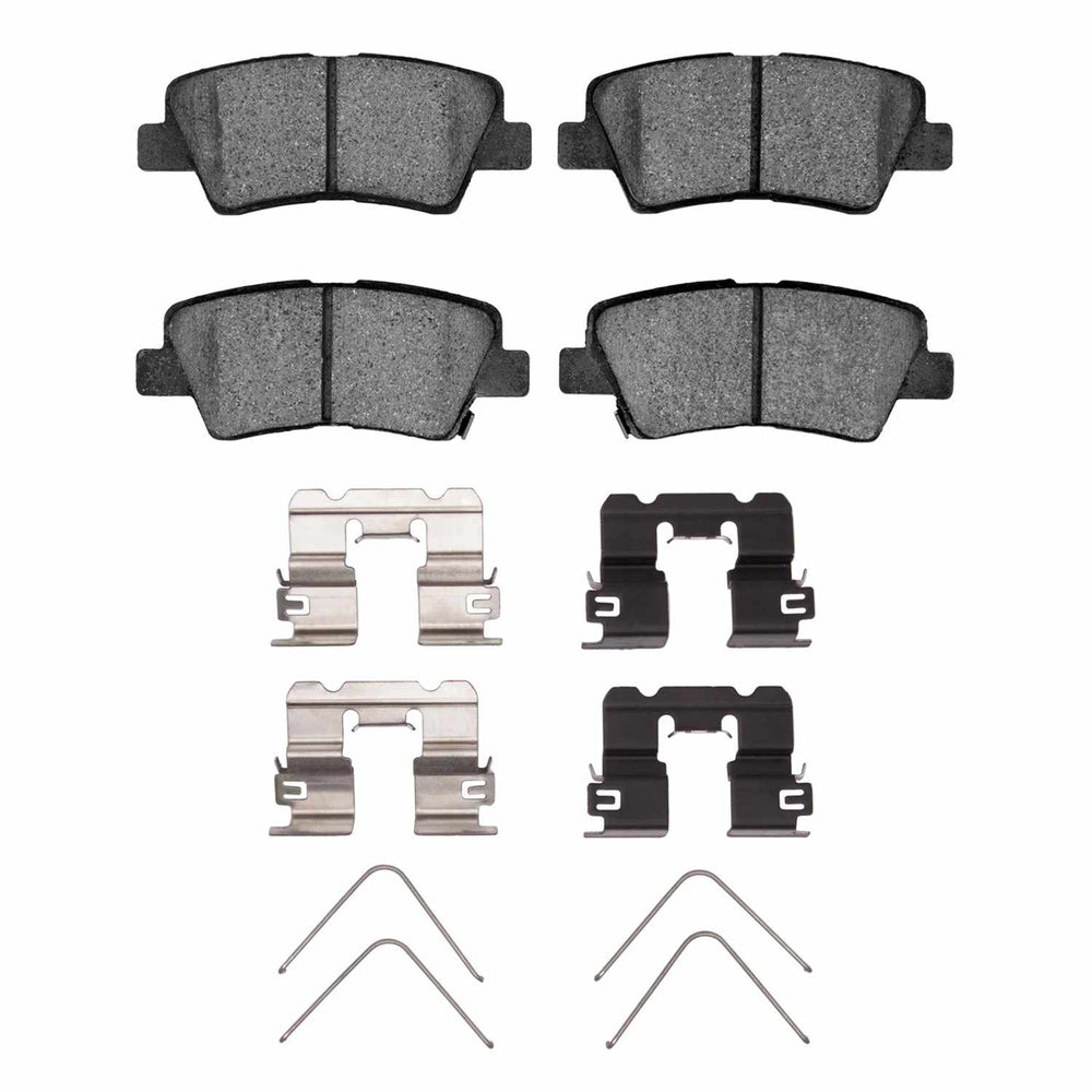 R1 18-20 Hyundai Elantra Gt Rear Semi Met Brake Pads and Hardware Kit