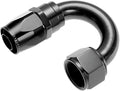 08 180 DEGREE FEMALE ALUMINUM HOSE END BLACK