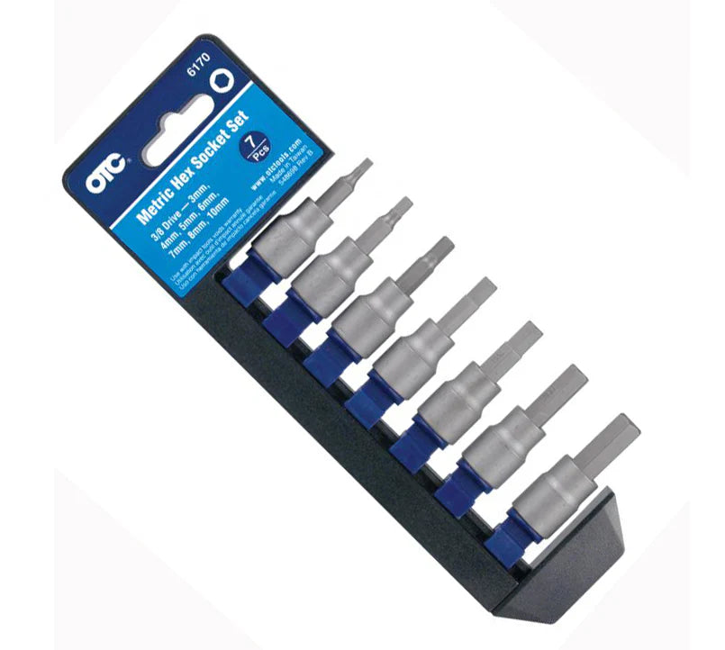 7PC METRIC HEX BIT SQ DR SKT SET