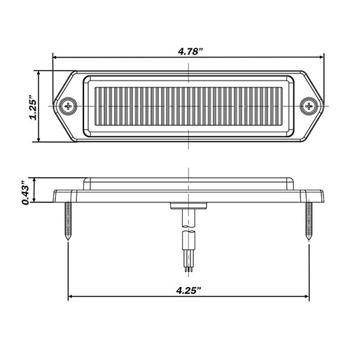 LED WARNING;6 DIODE;CLEAR;IP67;GSKT