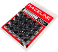 Raceline Spline Lug Nut Kit with Spline Key 12 x 1.5 - 20 Pack - Black