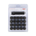 Raceline Spline Lug Nut Kit with Spline Key 12 x 1.5 - 20 Pack - Black